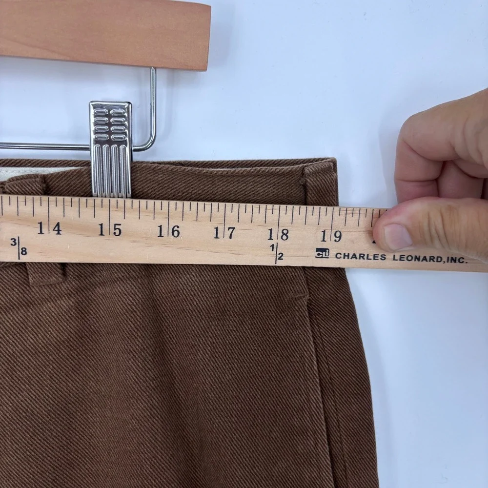 Brooks Brothers Hudson Twill Chino Pants Mens 36x31 (Tag 36x34) Brown Italian